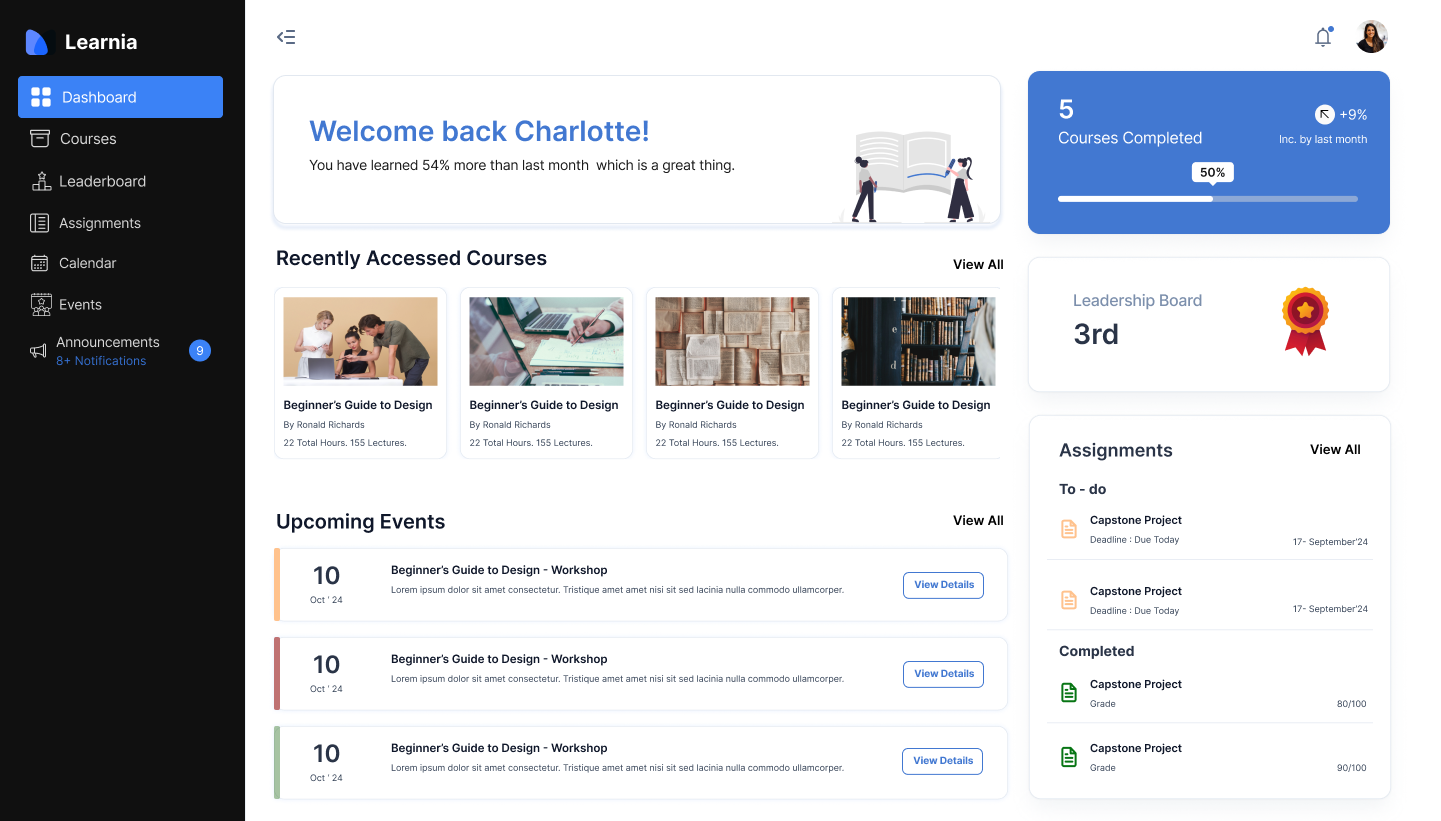 screenshot of Learning Enterprise Solutions